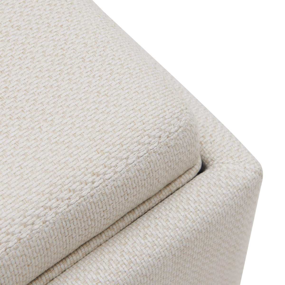 Upholstered Storage Ottoman Cube with Reversible Wooden Tray Top