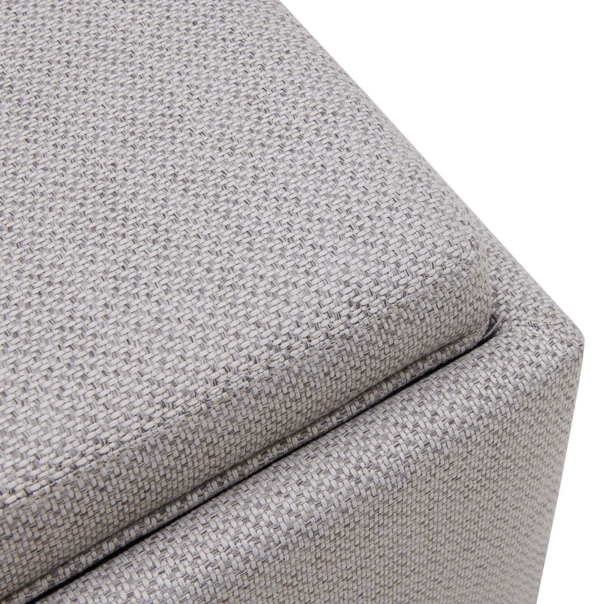 Upholstered Storage Ottoman Cube with Reversible Wooden Tray Top