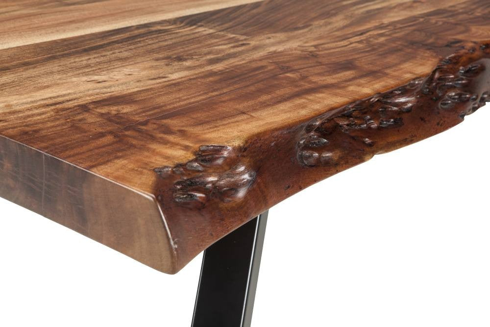Modern Industrial Live Edge Accent End Table