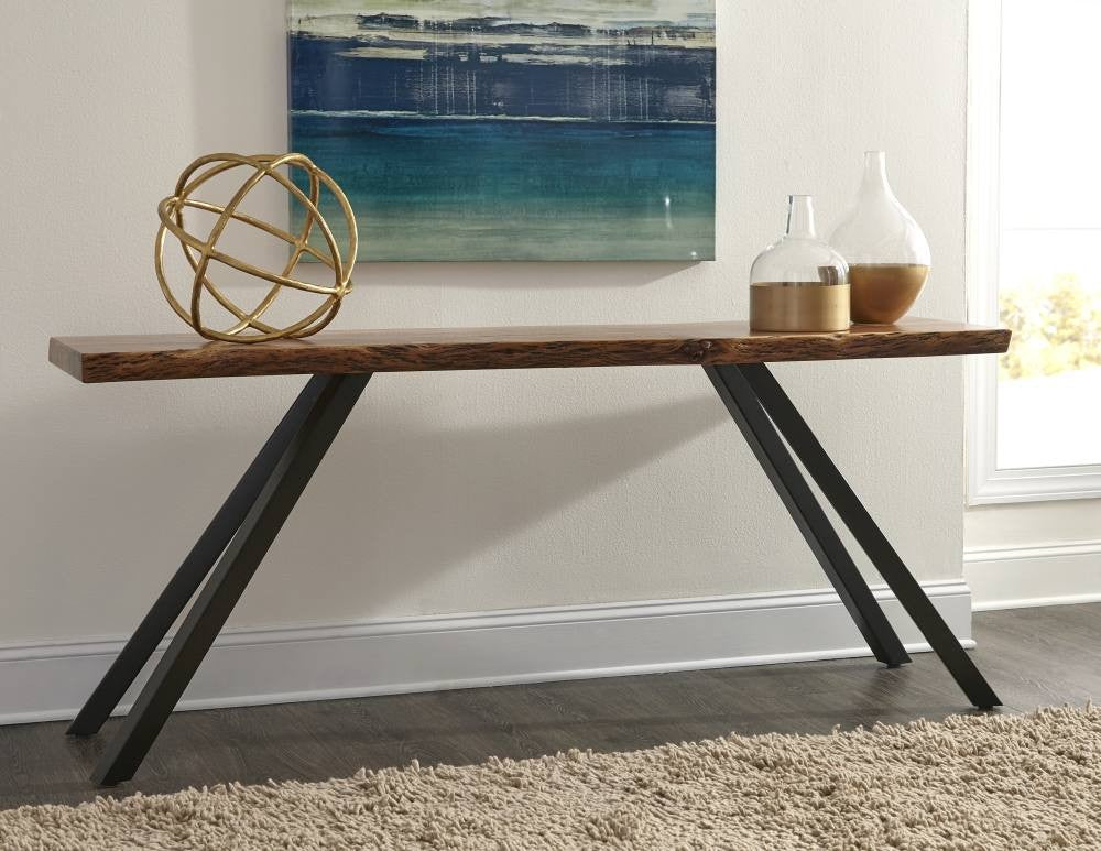 Handcrafted Acacia Live Edge Accent Hallway Console Table