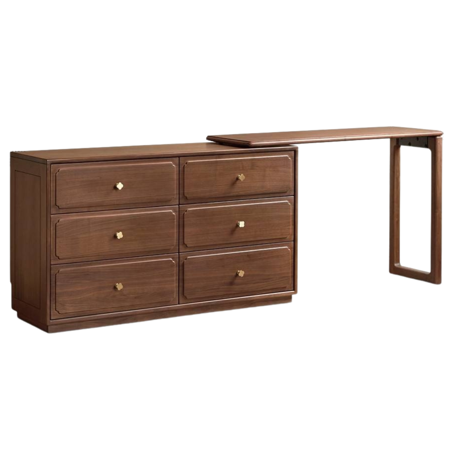 Black Walnut Solid Wood Rotating Vanity Table.