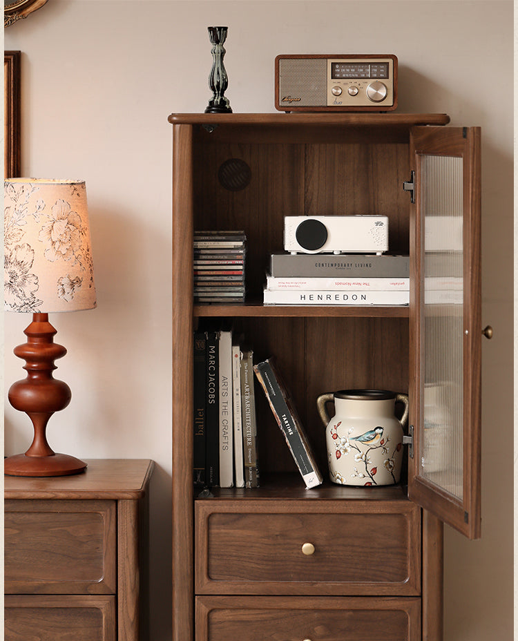 Black Walnut Solid Wood Side Cabinet