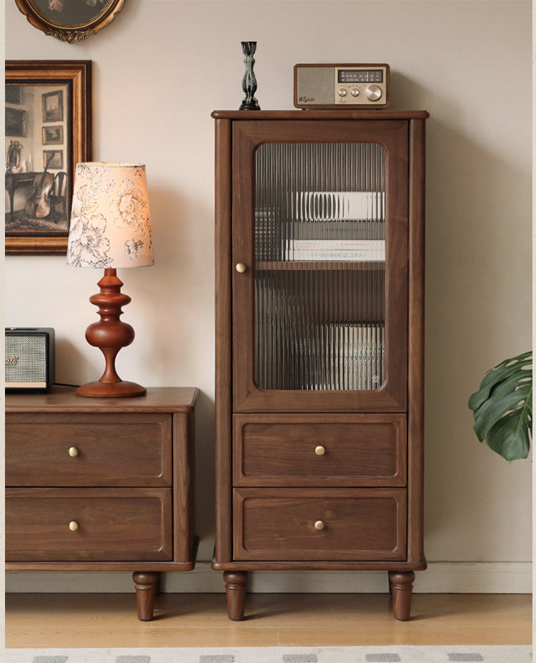 Black Walnut Solid Wood Side Cabinet