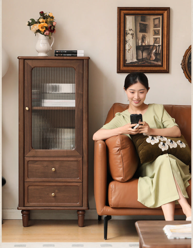 Black Walnut Solid Wood Side Cabinet