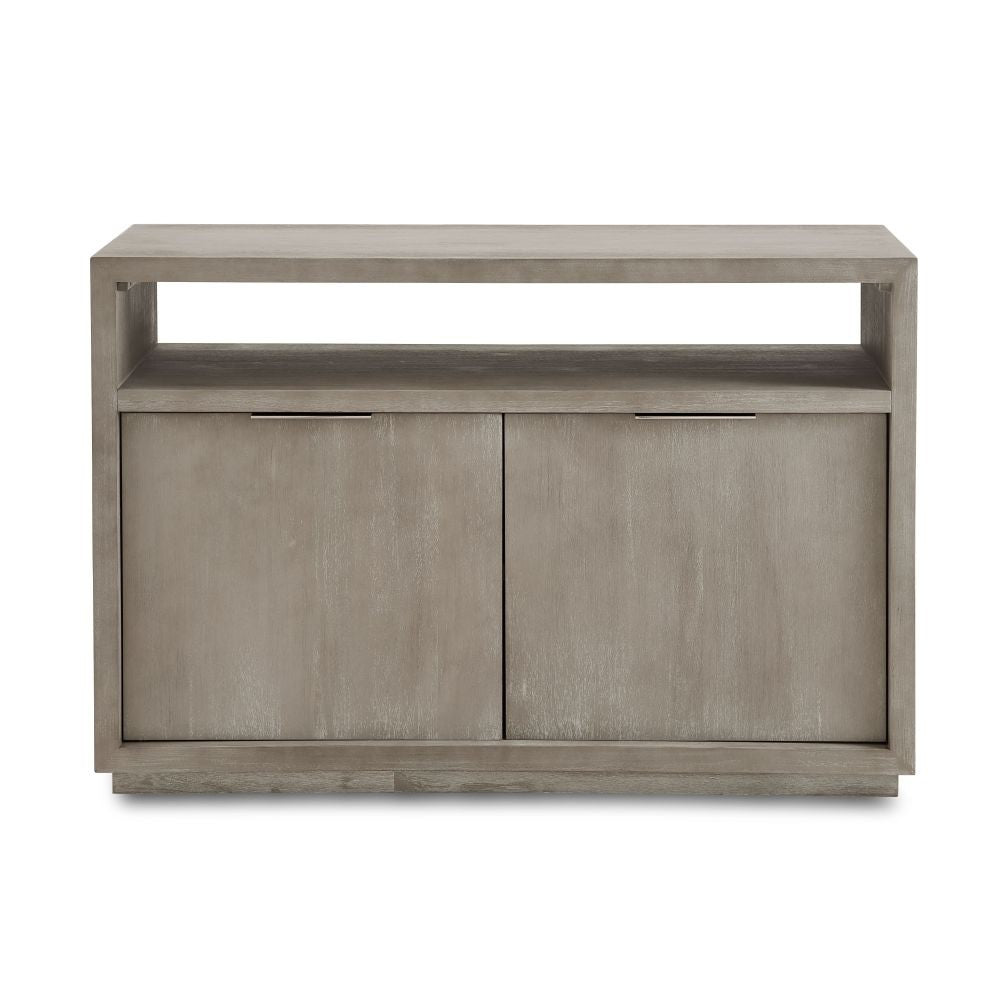 Modern Gray Wood TV Stand & Media Console Cabinet
