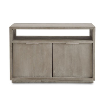 Modern Gray Wood TV Stand & Media Console Cabinet