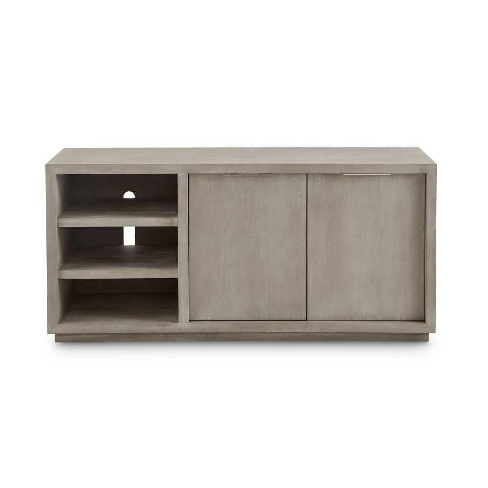 Modern Gray Wood TV Stand & Media Console Cabinet