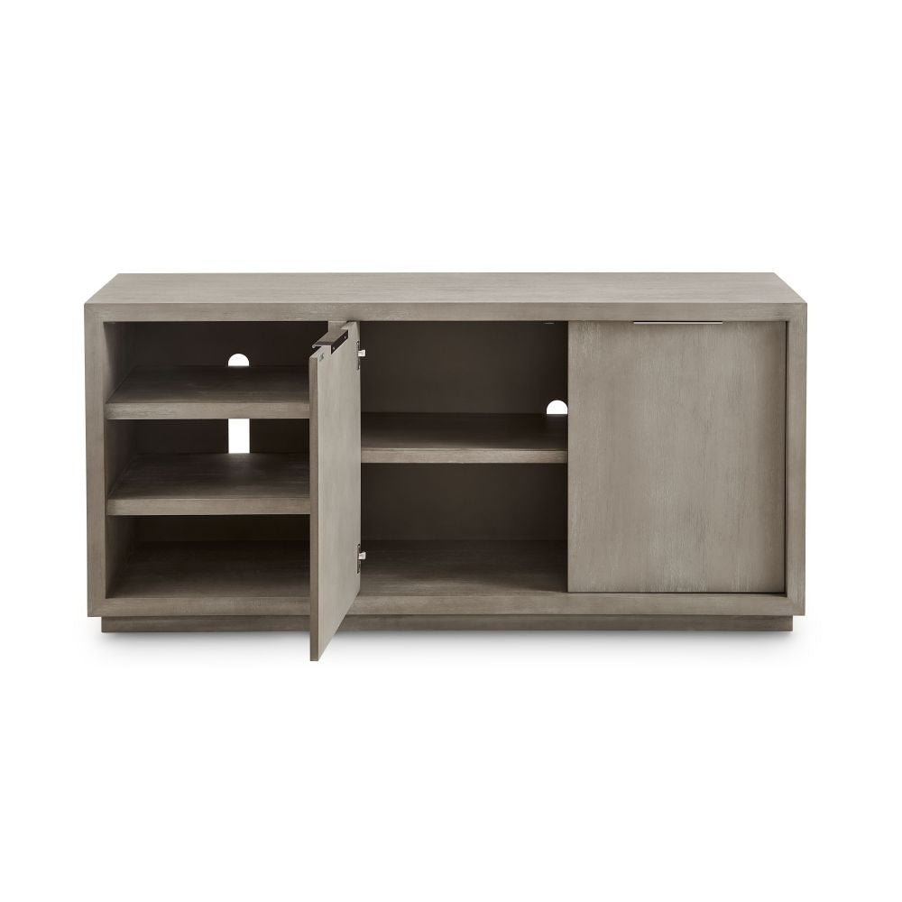 Modern Gray Wood TV Stand & Media Console Cabinet