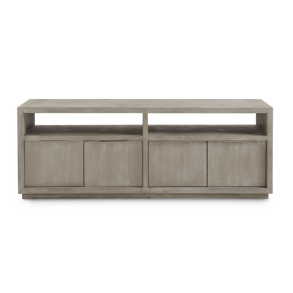 Modern Gray Wood TV Stand & Media Console Cabinet