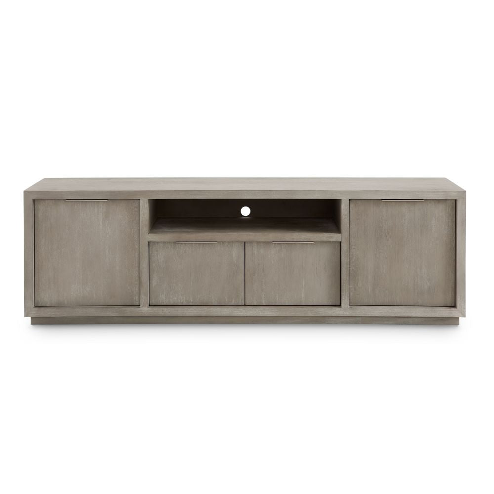 Modern Gray Wood TV Stand & Media Console Cabinet