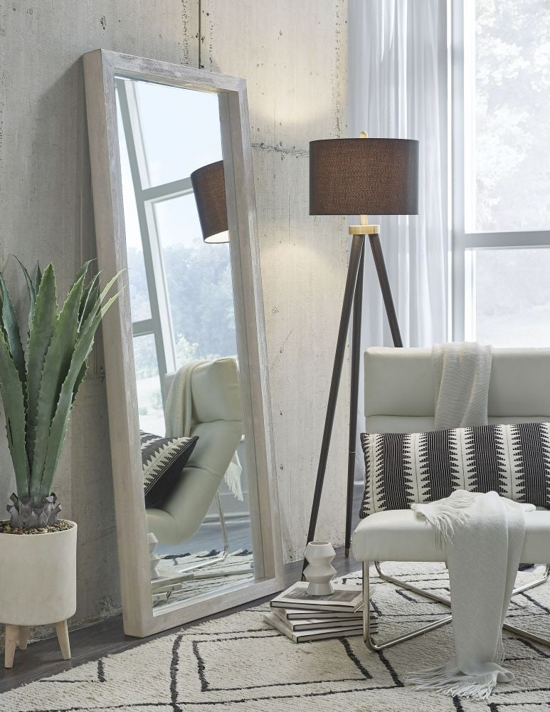 Large Wood Framed Floor Mirror for Living Room & Bedroom