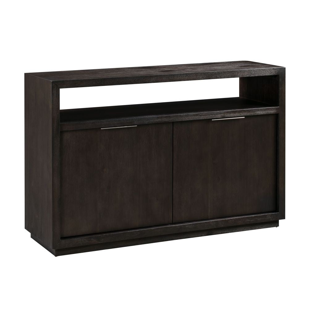 Modern Gray Wood TV Stand & Media Console Cabinet