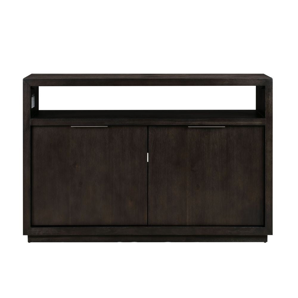 Modern Gray Wood TV Stand & Media Console Cabinet