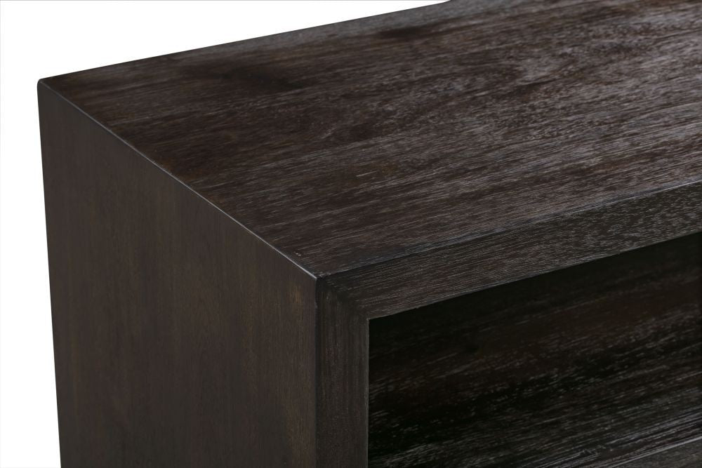 Modern Gray Wood TV Stand & Media Console Cabinet