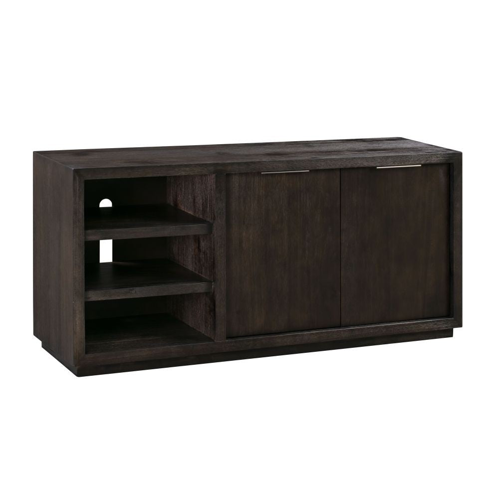 Modern Gray Wood TV Stand & Media Console Cabinet