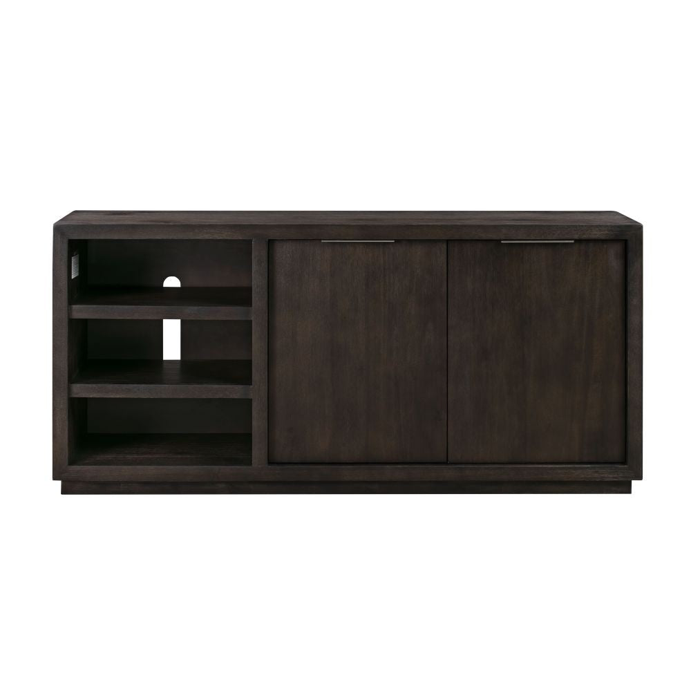 Modern Gray Wood TV Stand & Media Console Cabinet