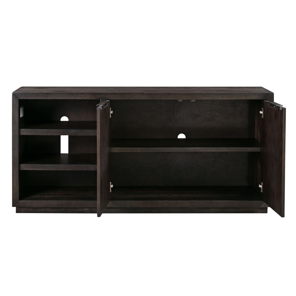 Modern Gray Wood TV Stand & Media Console Cabinet