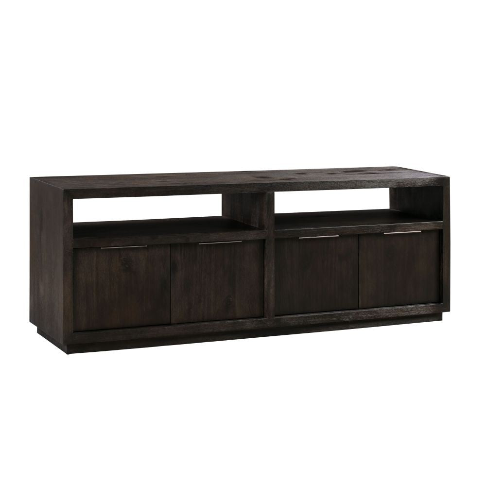 Modern Gray Wood TV Stand & Media Console Cabinet
