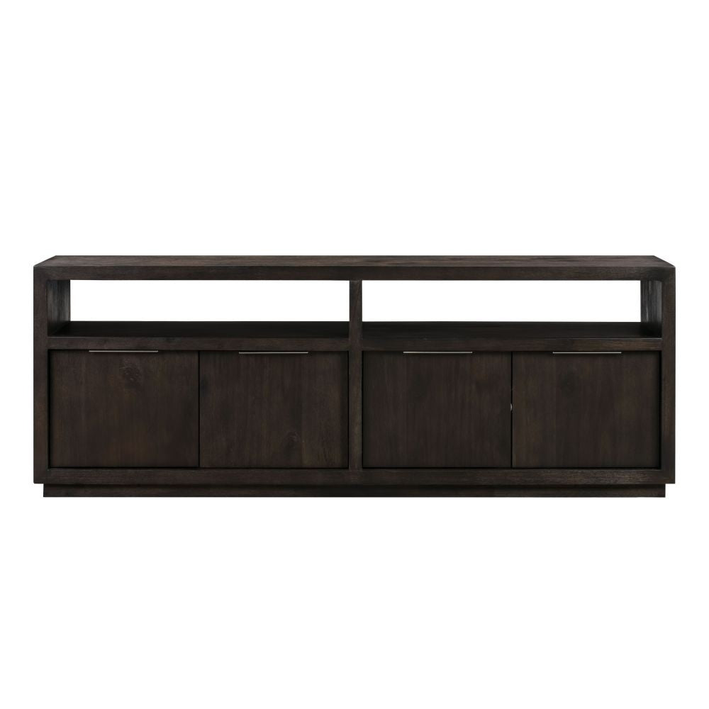 Modern Gray Wood TV Stand & Media Console Cabinet