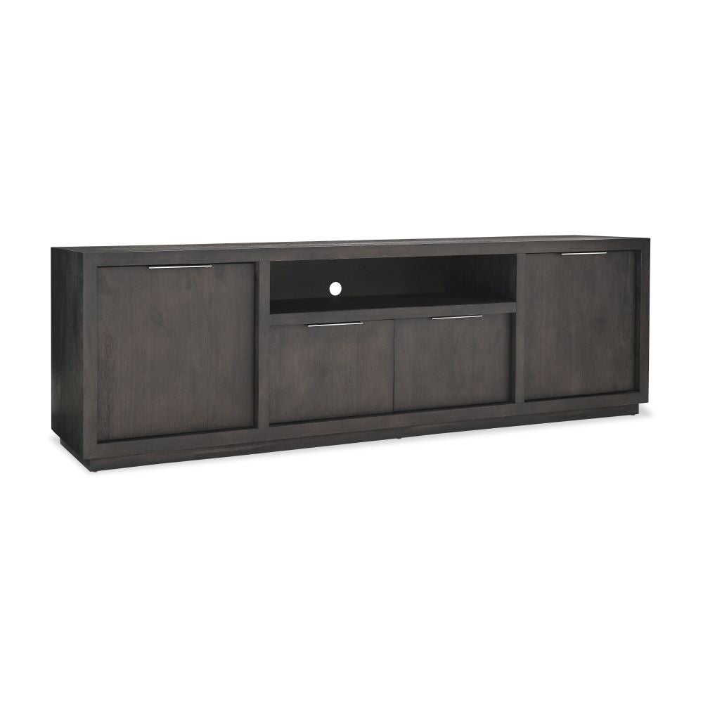Modern Gray Wood TV Stand & Media Console Cabinet