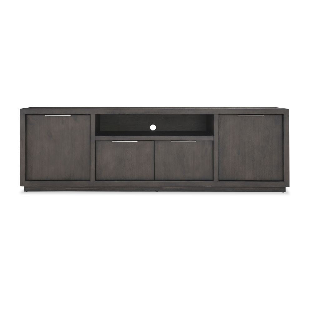 Modern Gray Wood TV Stand & Media Console Cabinet