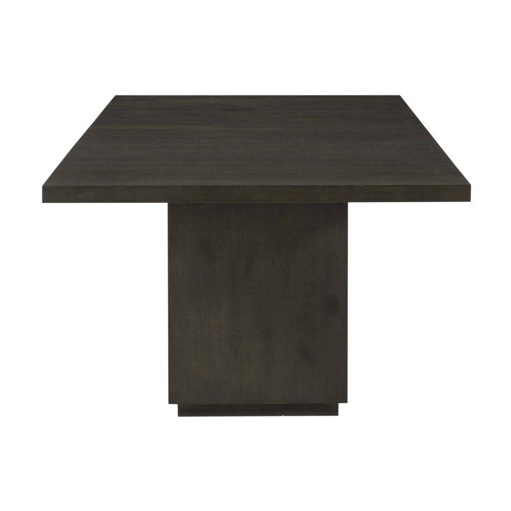 Modern Extendable Wooden Dining Table with Pedestal Base