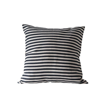 Classic Black and White Striped Throw Pillow Cover