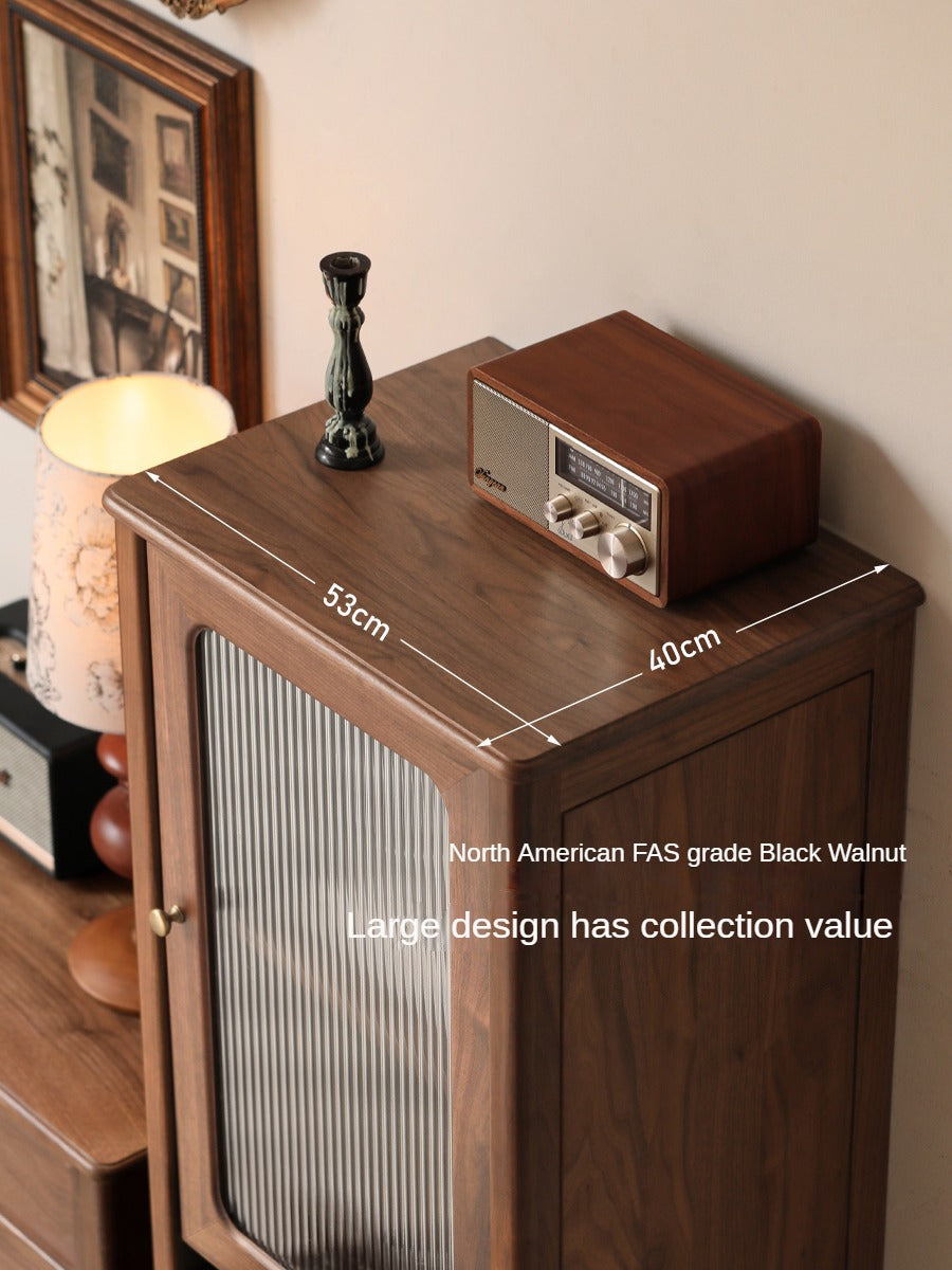 Black Walnut Solid Wood Side Cabinet